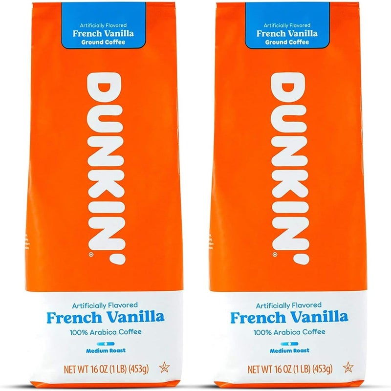 Dunkin' Donuts French Vanilla Ground Coffee - 2 Pack
